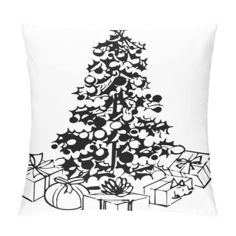 Personality  Christmas Tree And Gifts Pillow Covers