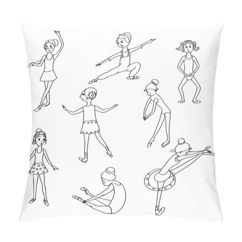 Personality  Set Of Ballet Dancers Pillow Covers