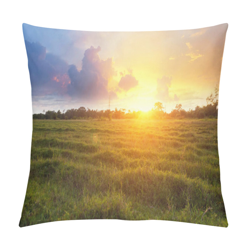 Personality  Sunny Dawn In A Field Pillow Covers