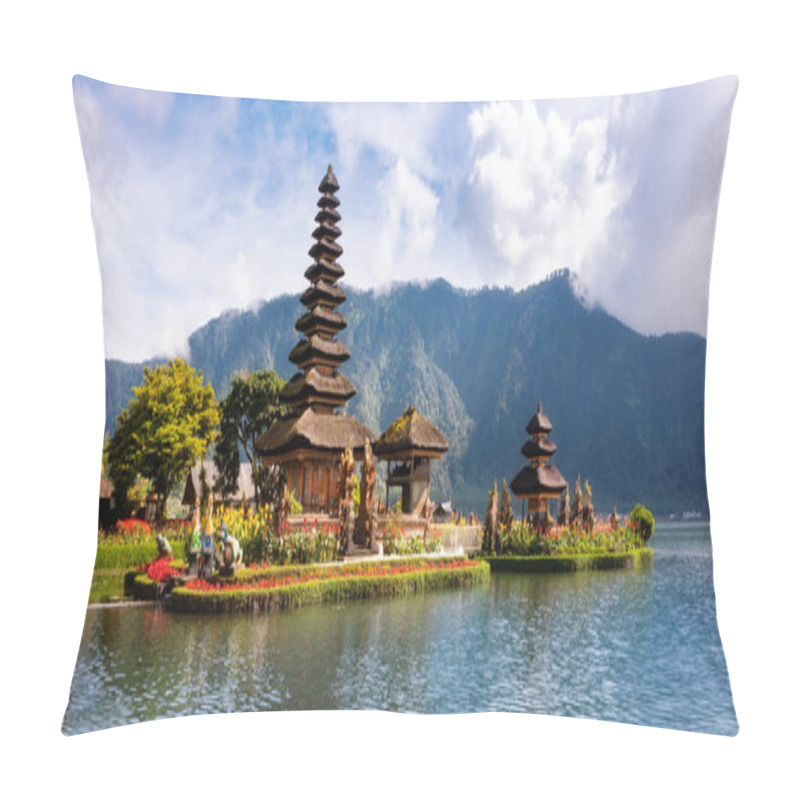 Personality  Pura Ulun Danu Bratan, Hindu Temple On Bali, Indonesia Pillow Covers