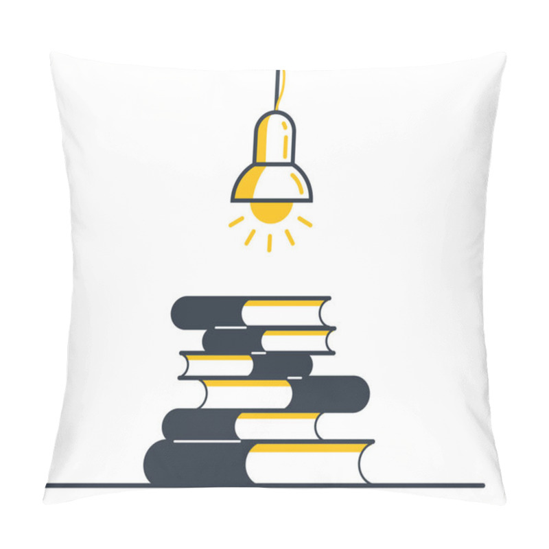 Personality  Library Theme Self-education Vector Concept Flat Illustration Isolated Over White, Empty Chair For Intellectual Worker Analytics, Education Theme Studying, College Or University Student. Pillow Covers