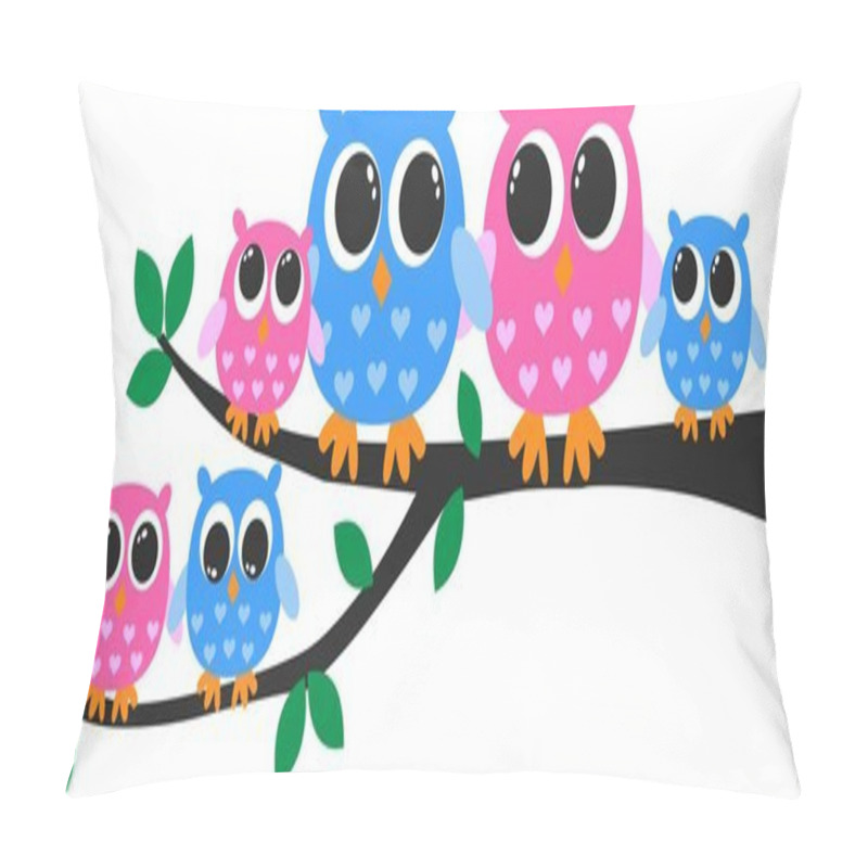 Personality  A Cute Owl Family Pillow Covers