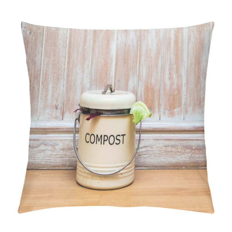 Personality  Food Waste From Domestic Kitchen For Eco Friendly Disposal And Composting Of Wasted Food By Recycling In A Compost Bin At Home Pillow Covers