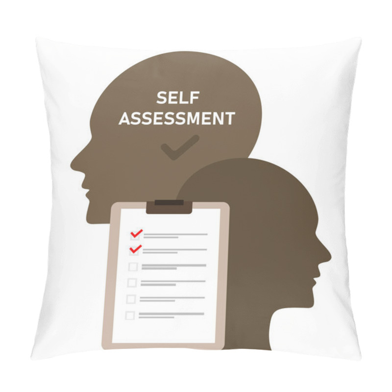 Personality  Self Assessment Concept Of Personal Review Check List Pillow Covers