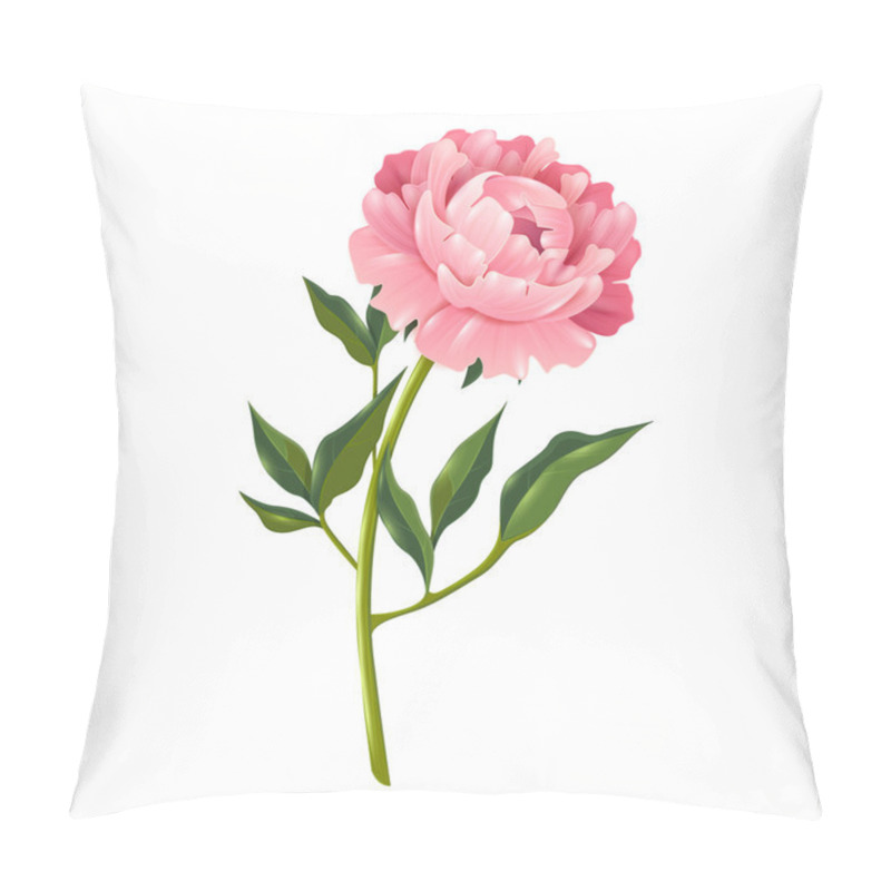 Personality  Peony Realistic Illustration Pillow Covers