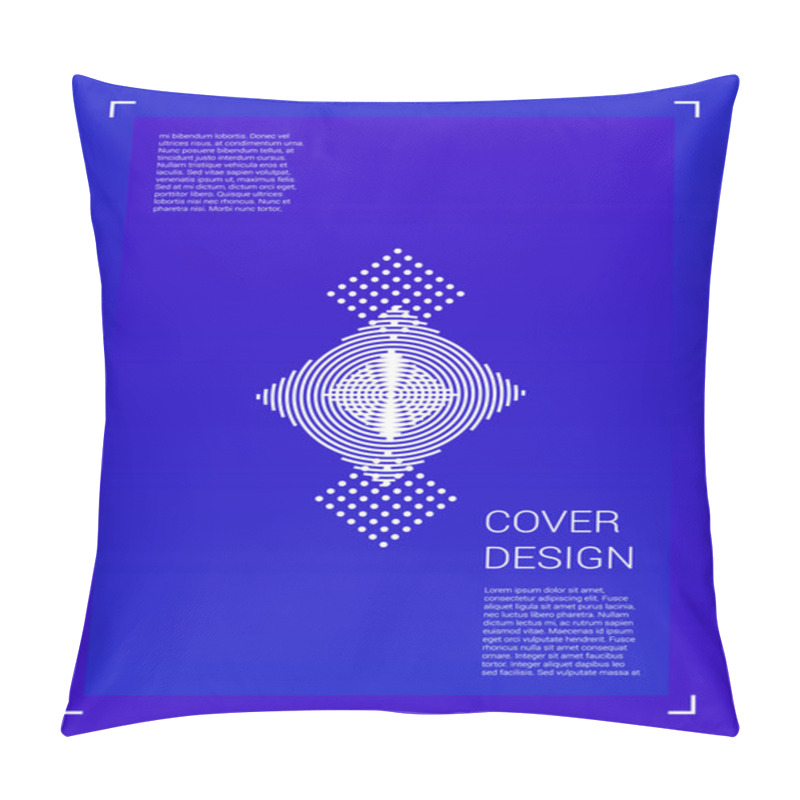 Personality  Futuristic Vector Geometric Cover Design With Gradient And Abstract Lines And Figures For Your Business. Template Design With Hologram, Gradient Effect For Electronic Festival. Pillow Covers