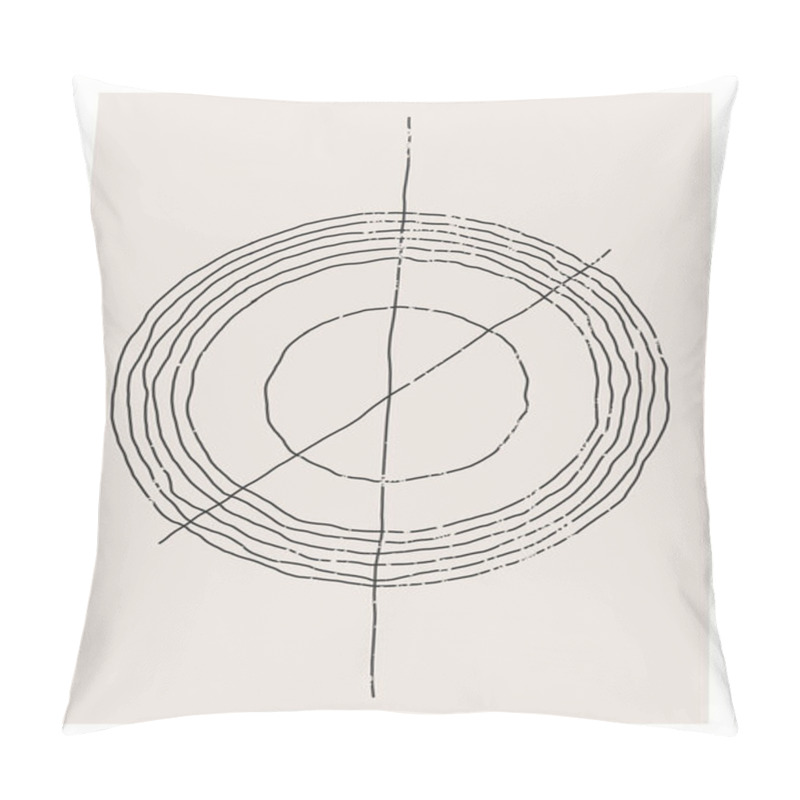 Personality  Trendy Abstract Creative Minimalist Artistic Hand Drawn Composition Pillow Covers