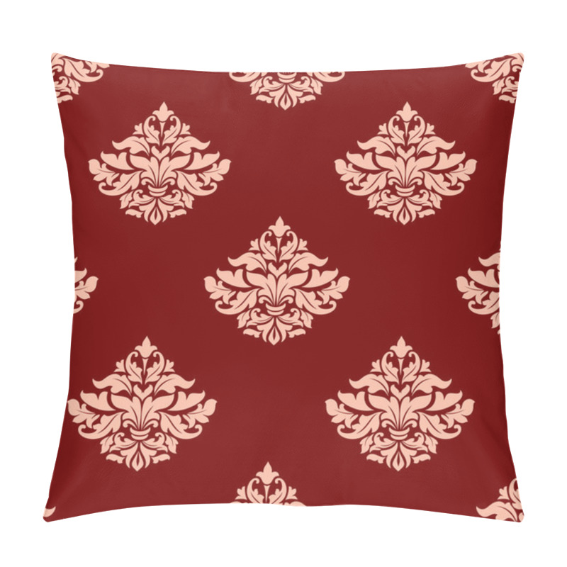 Personality  Pink Victorian Seamless Pattern With Leaves And Lily Buds Pillow Covers