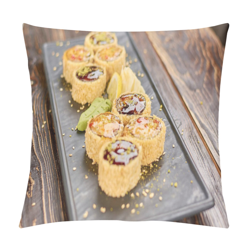 Personality  Set Of Unagi Sushi Rolls. Pillow Covers