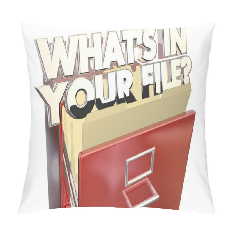 Personality  Whats In Your File Personal Pillow Covers