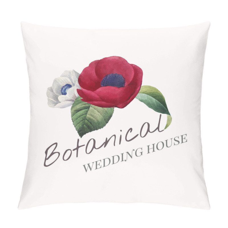 Personality  Botanical Wedding House Logo Vector Pillow Covers