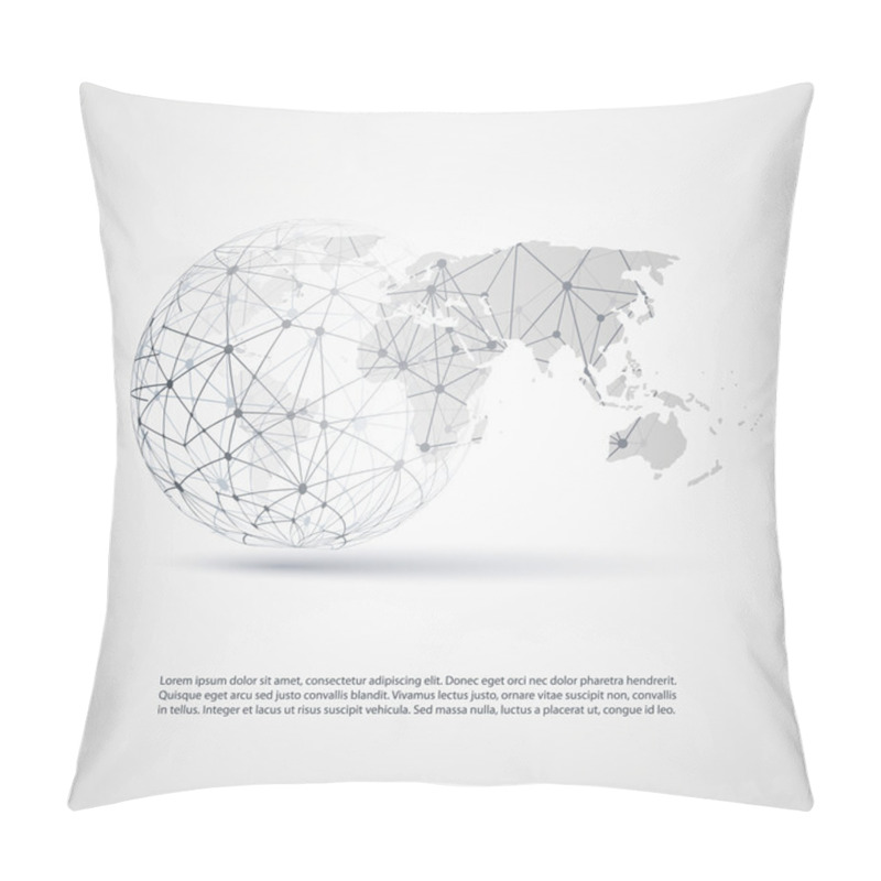 Personality  Global Networks - EPS10 Vector For Your Business Pillow Covers