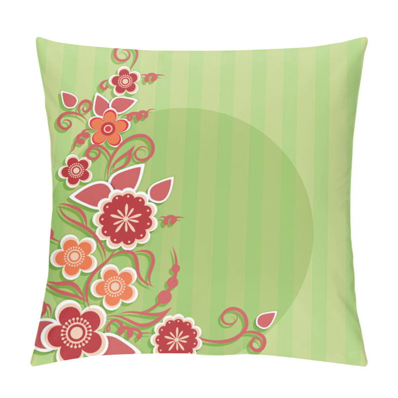 Personality  Greeting Card With Flowers. Vector. Pillow Covers