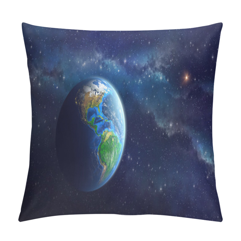 Personality  Planet Earth In Deep Space Pillow Covers