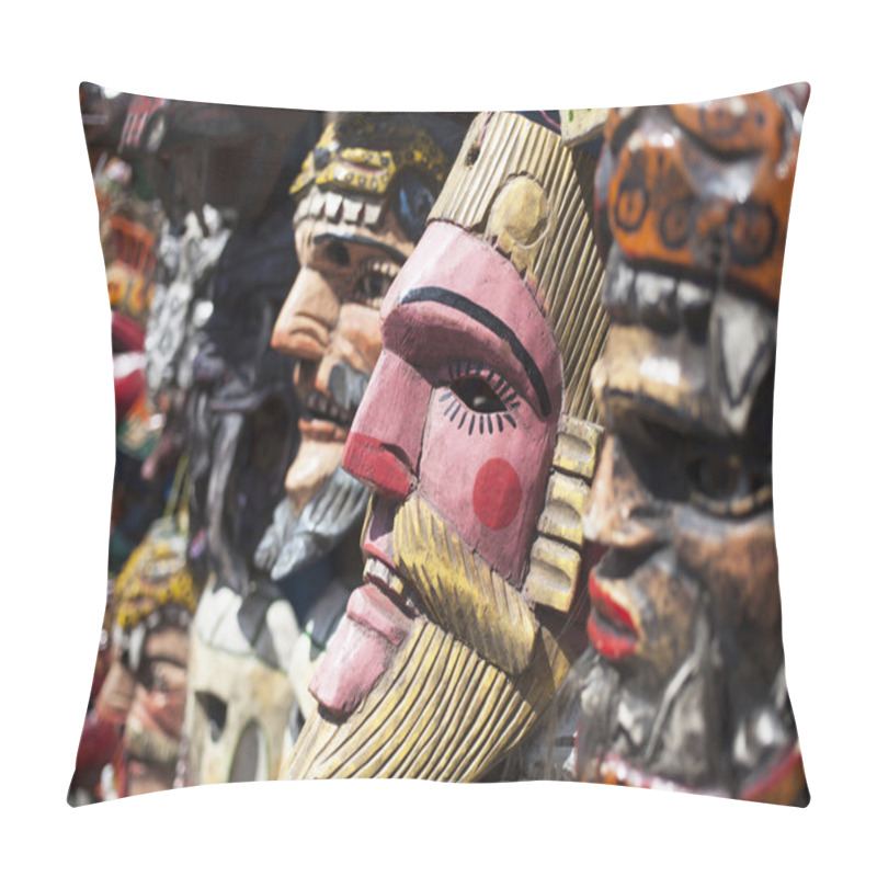 Personality  Souvenirs In The Market In Chichicastenango, Guatemala Pillow Covers