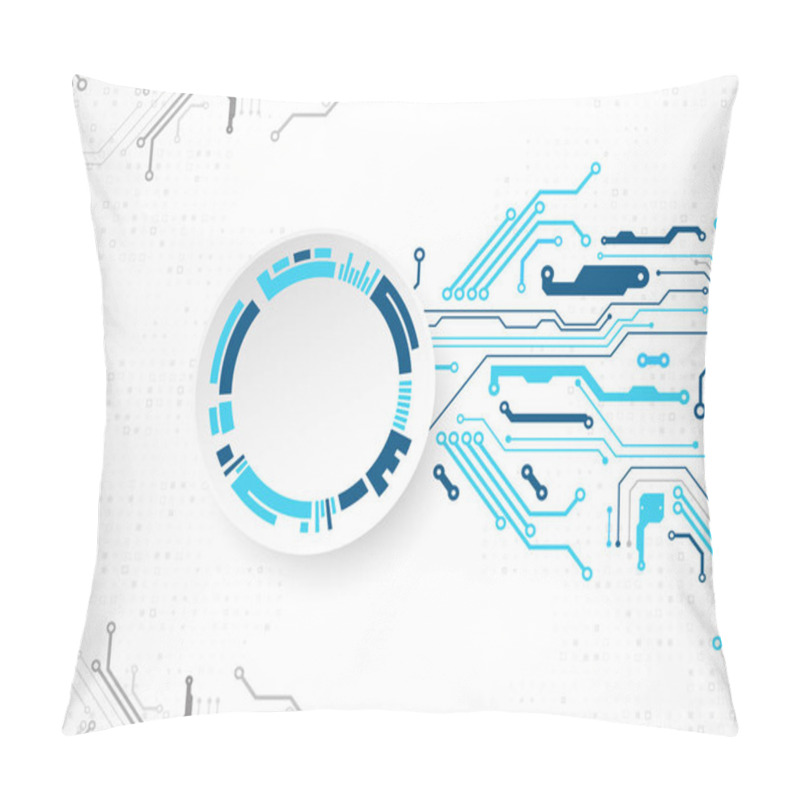 Personality  Vector Illustration, Hi-tech Digital Technology And Engineering Theme Pillow Covers