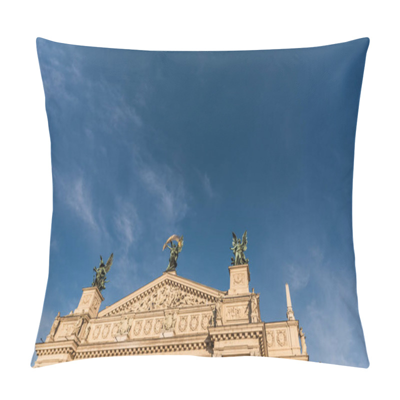 Personality  Lviv Theatre Of Opera And Ballet In Sunlight Against Blue Sky Pillow Covers