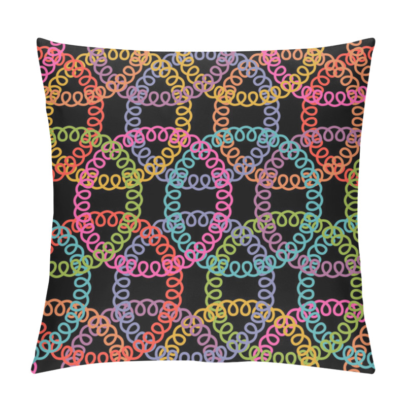 Personality  Seamless Pattern With Circle Of Doodle Pillow Covers