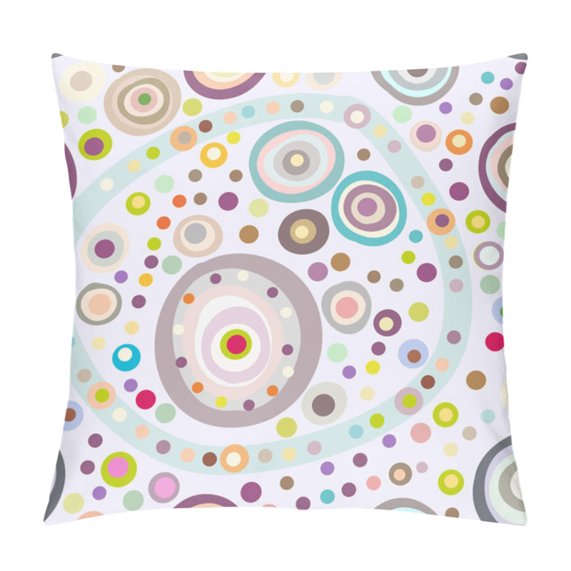 Personality  Seamless Circle Background, Seamless Pattern With Round Shapes Pillow Covers