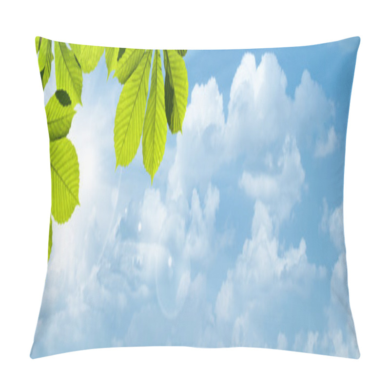 Personality  Blue Skies With Bright Sun As Abstract Backgrounds Pillow Covers