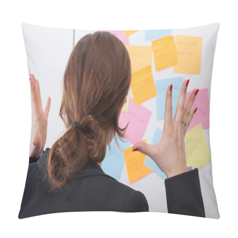 Personality  Young Mother And Worker Is Shocked Of Her Workload Pillow Covers