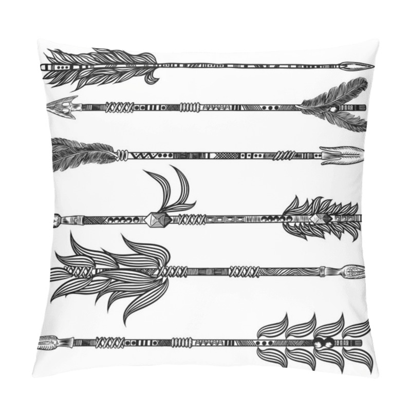 Personality  Tribal Boho Arrow Set In Ethnical Pattern  Pillow Covers