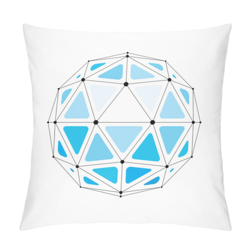 Personality  Blue Origami Futuristic Form Pillow Covers