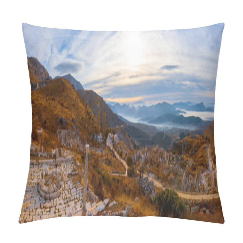 Personality  Sagalassos Ancient City. View Of The Surviving Ruins Of The Roman Building In The Ancient City Of Sagalassos In Turkey's Burdur Province. Pillow Covers