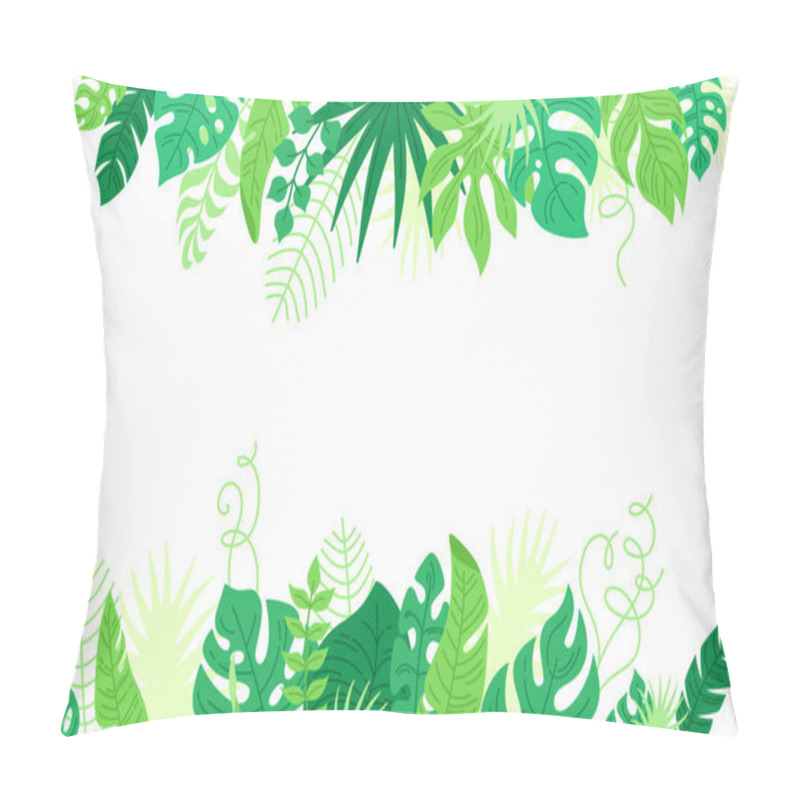 Personality  Empty Card Tropical Leaves Cartoon Hawaiian Vector Pillow Covers