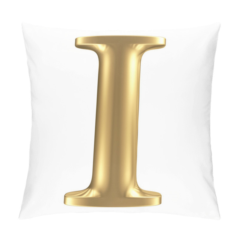 Personality  Golden Matt Letter I, Jewellery Font Collection Pillow Covers