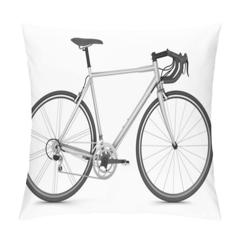 Personality  Sport Bicycle Isolated On White Background Pillow Covers