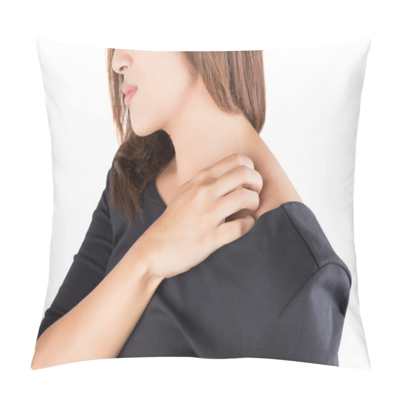 Personality  Woman Scratching Herself Pillow Covers