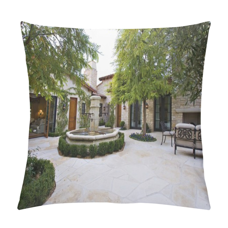 Personality  House With Fountain Pillow Covers