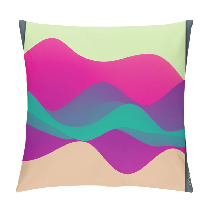 Personality  Colorful Abstract Background. Dynamic Effect. Futuristic Technology Style. Motion Vector Illustration. Pillow Covers