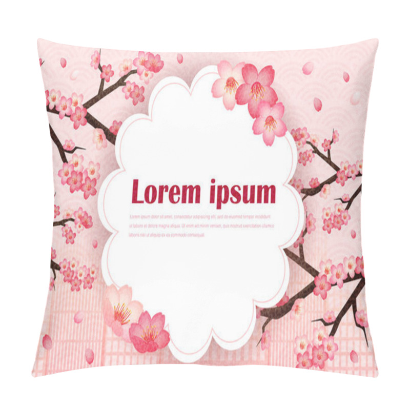 Personality  Blossom Cherry Greeting Cards Pillow Covers