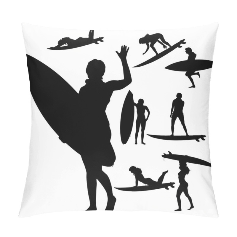 Personality  Vector Silhouette Of A Woman. Pillow Covers