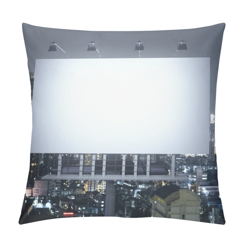 Personality  Banner On Night City Background Front Pillow Covers