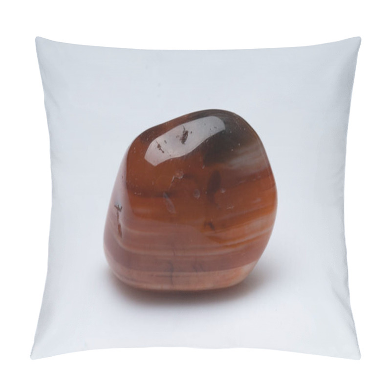 Personality  Natural Stone Carnelian On A White Background Pillow Covers