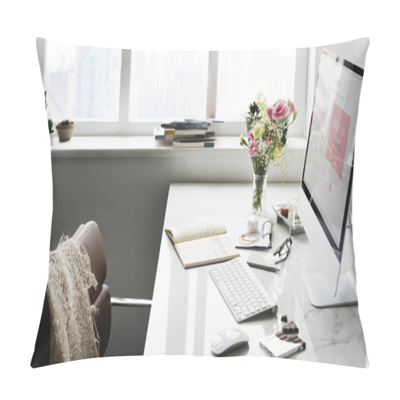 Personality  Beautiful And Light Office Workspace  Pillow Covers