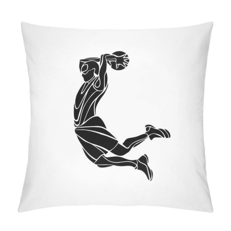 Personality  Basketball Player. Slam Dunk Silhouette Pillow Covers