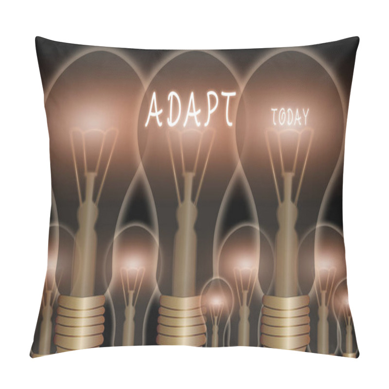 Personality  Writing Note Showing Adapt. Business Photo Showcasing Make Suitable For A New Use Or Purpose Adjusted To This Condition. Pillow Covers