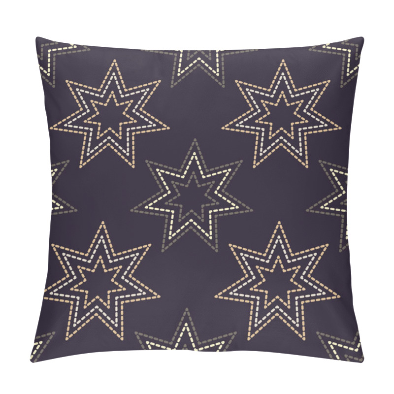 Personality  Seamless Background With Decorative Stars. Dots Texture. Textile Rapport. Pillow Covers