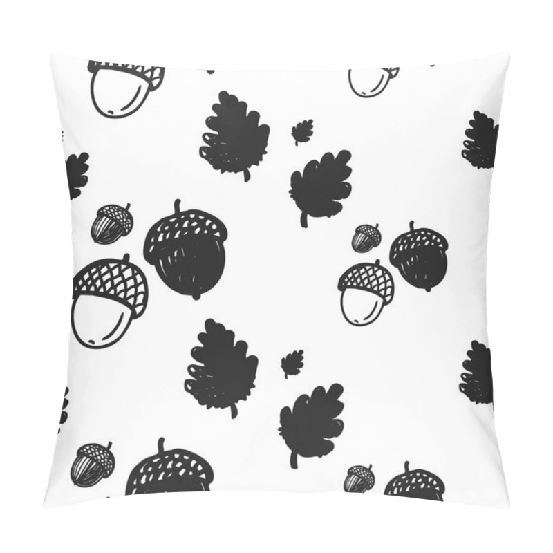 Personality  Cartoon Acorns Seamless Pattern Pillow Covers