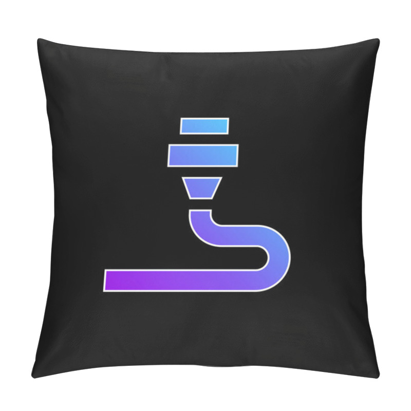 Personality  3d Printing Blue Gradient Vector Icon Pillow Covers