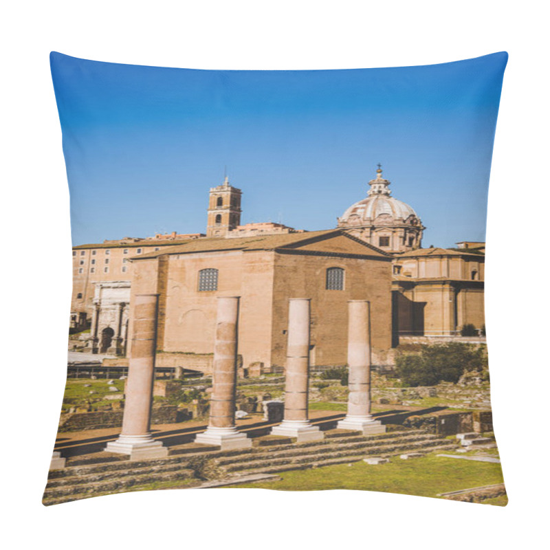 Personality  Roman Forum Ruins In Rome, Italy Pillow Covers