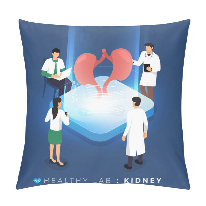 Personality  Isometric Healthy Labs Concept Pillow Covers