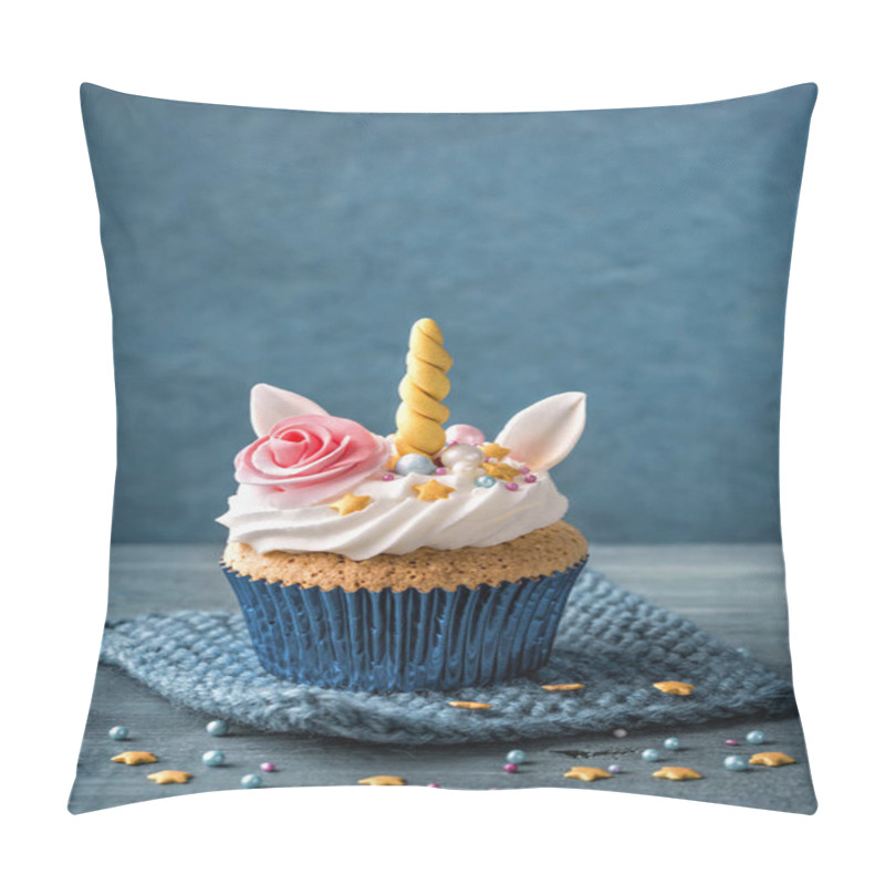 Personality  Unicorn Cupcake For Party Pillow Covers