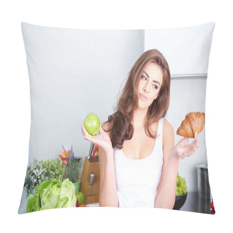 Personality  Diet. Dieting Concept. Healthy Food. Pillow Covers