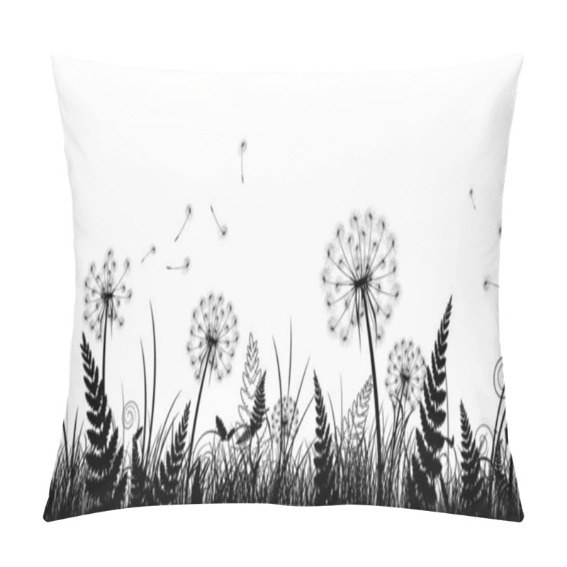 Personality  Field In Black And White Pillow Covers