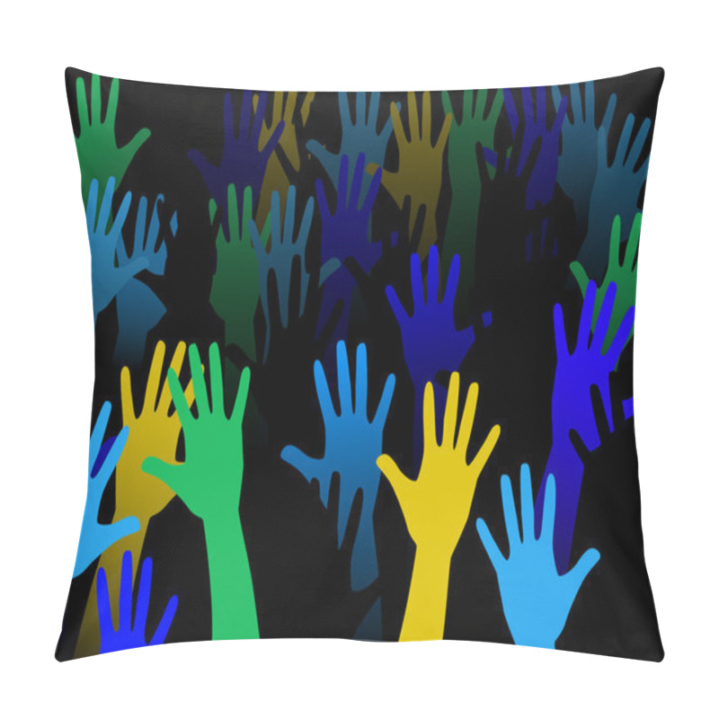 Personality  Rise Hands Pillow Covers